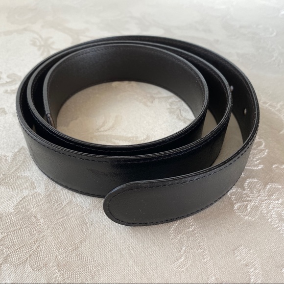 Goldlion Black Men's New Belt Polished Silver-tone Gold-tone Buckles - Picture 8 of 13